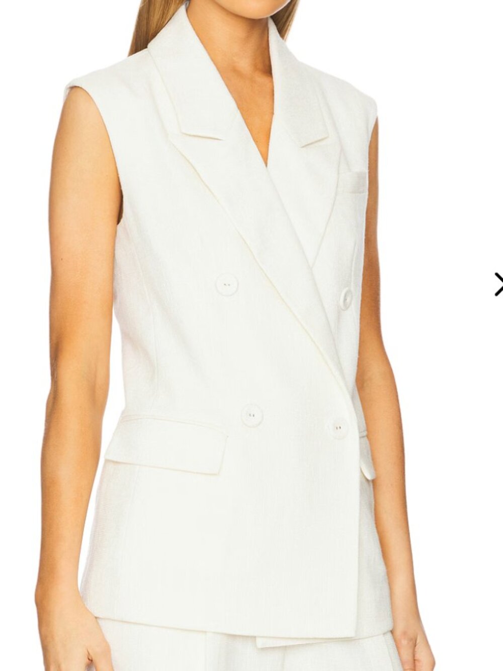 White Revolve Oversized Waistcoat